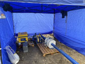 początek instalacji wodociągowej