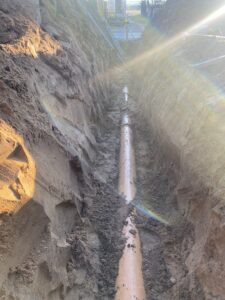 zasypana rura grzewcza