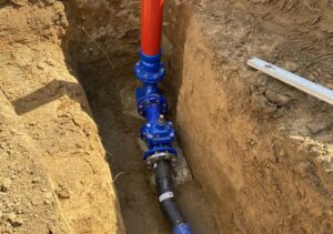 początek instalacji wodociągowe