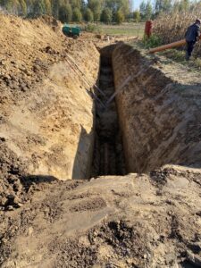 Wykop pod kanalizacje